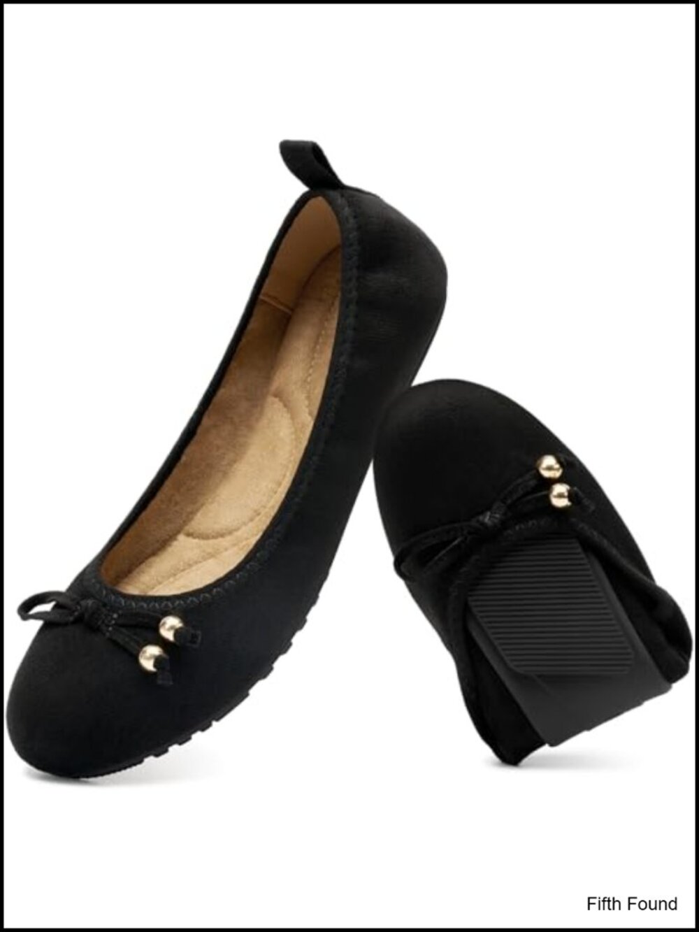 Womens Ballet Flats Slip-On Faux Leather Memory Foam Cushioned Work Office